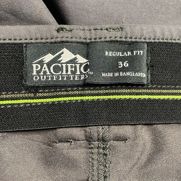 PACIFIC OUTFITTERS Gray Regular Fit Outdoor Comfort Shorts - Picture 3 of 8